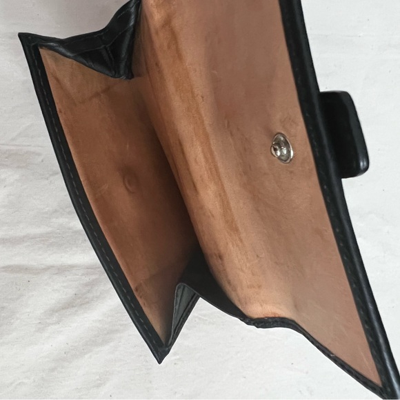 Coach Black Leather Coin Bill Wallet - Picture 4 of 5